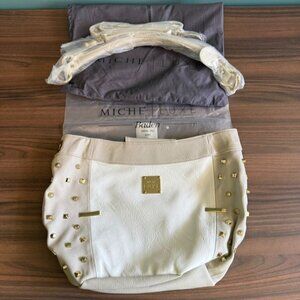 Miche Baden Interchange Luxe Demi White Gold Studded Designer Bag Shell Retired